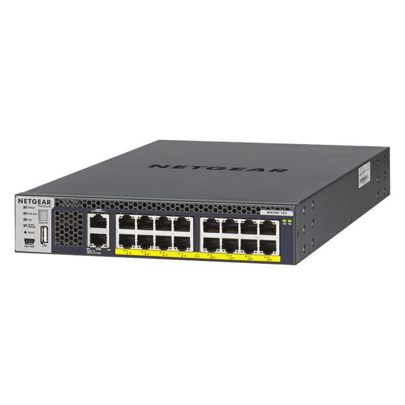 Netgear M4300-16X 16x Multi-Gig, PoE+ (299W) Managed Switch