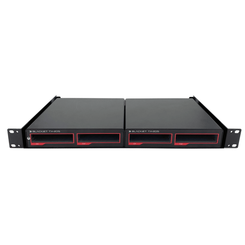 BLACKJET TX-2DS Rack Mount Bundle Kit (2 Docks w/Rack Tray)